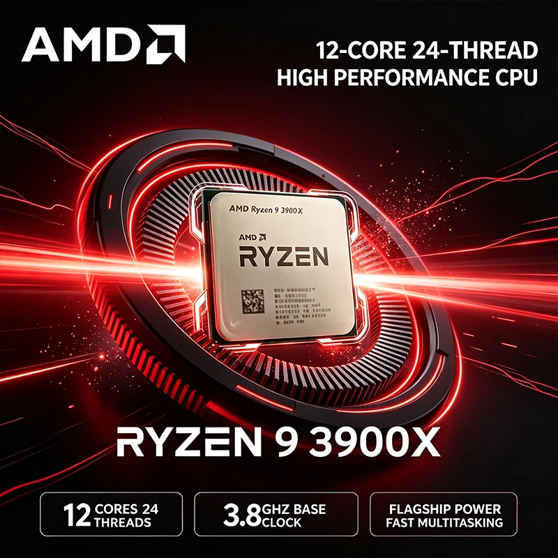 Amd Cpu Ryzen 9 - معالج AMD Ryzen 9 3900X، 12