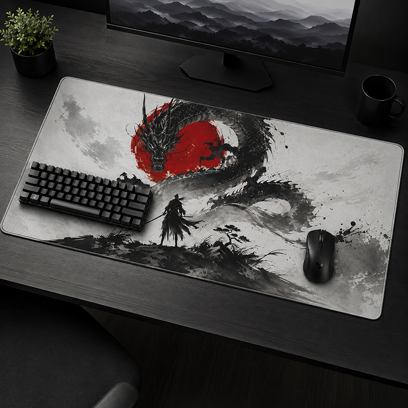 Gaming Accessories On Sale - لوحة ماوس للألعاب بتصميم تنين الحبر،
