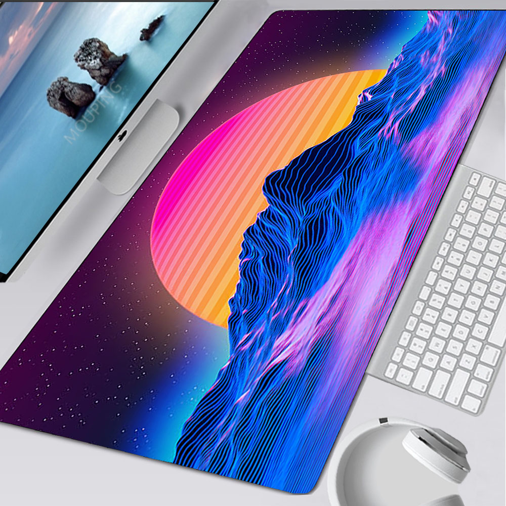 Gaming Accessories Table - Vaporwave Mousepad Retrowave/synthwave 900x400 ماوس الوسادة