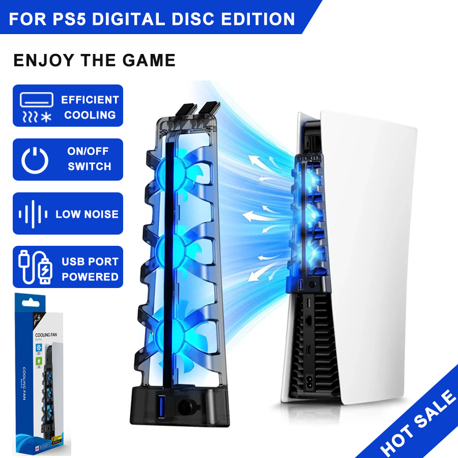 Gaming Accessories Playstation - مروحة تبريد مع إضاءة LED لجهاز