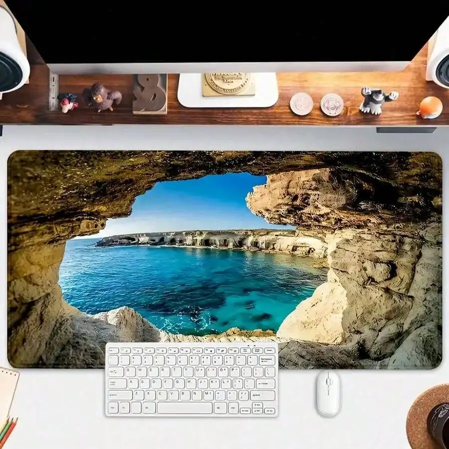 لوحة ماوس بلو أوشن بتصميم شاطئ - مراجعة Gaming Accessories As Gifts وسعره