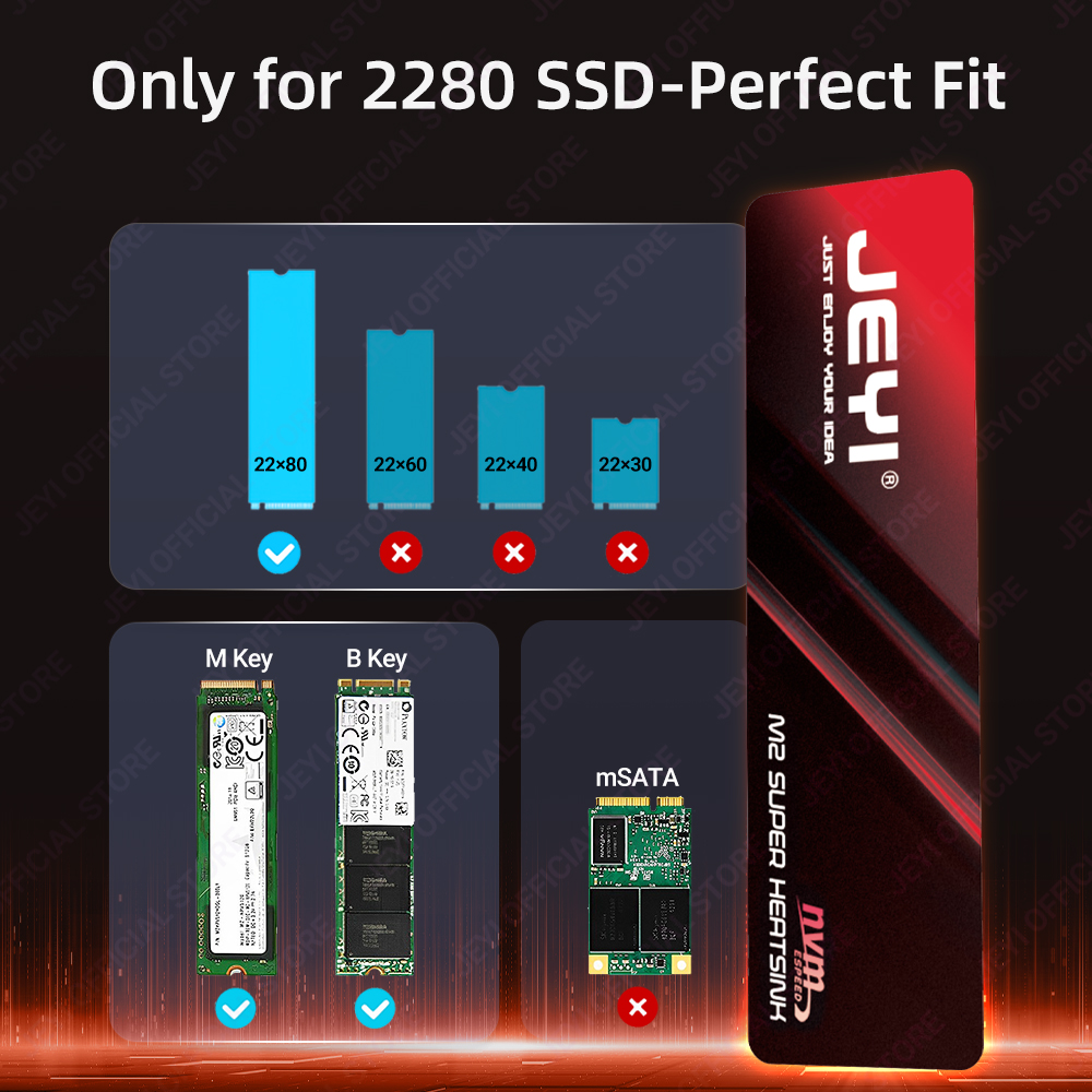 مشتت حراري JEYI M2 SSD بسمك 0. - مراجعة M2 Heatsink Cooler وسعره