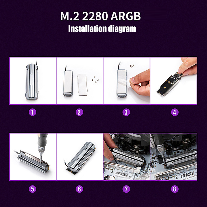 مبرد قرص صلب M.2 NVME SSD مع إ - مراجعة M2 Heatsink Cooler وسعره