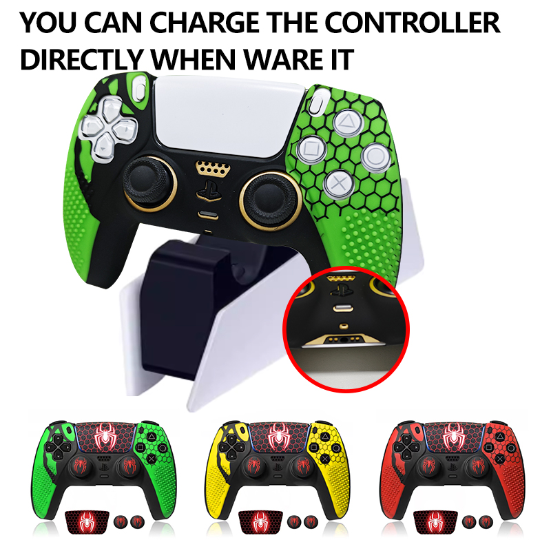 غطاء مقبض على شكل عنكبوت بتصمي - مراجعة Gaming Accessories Playstation وسعره