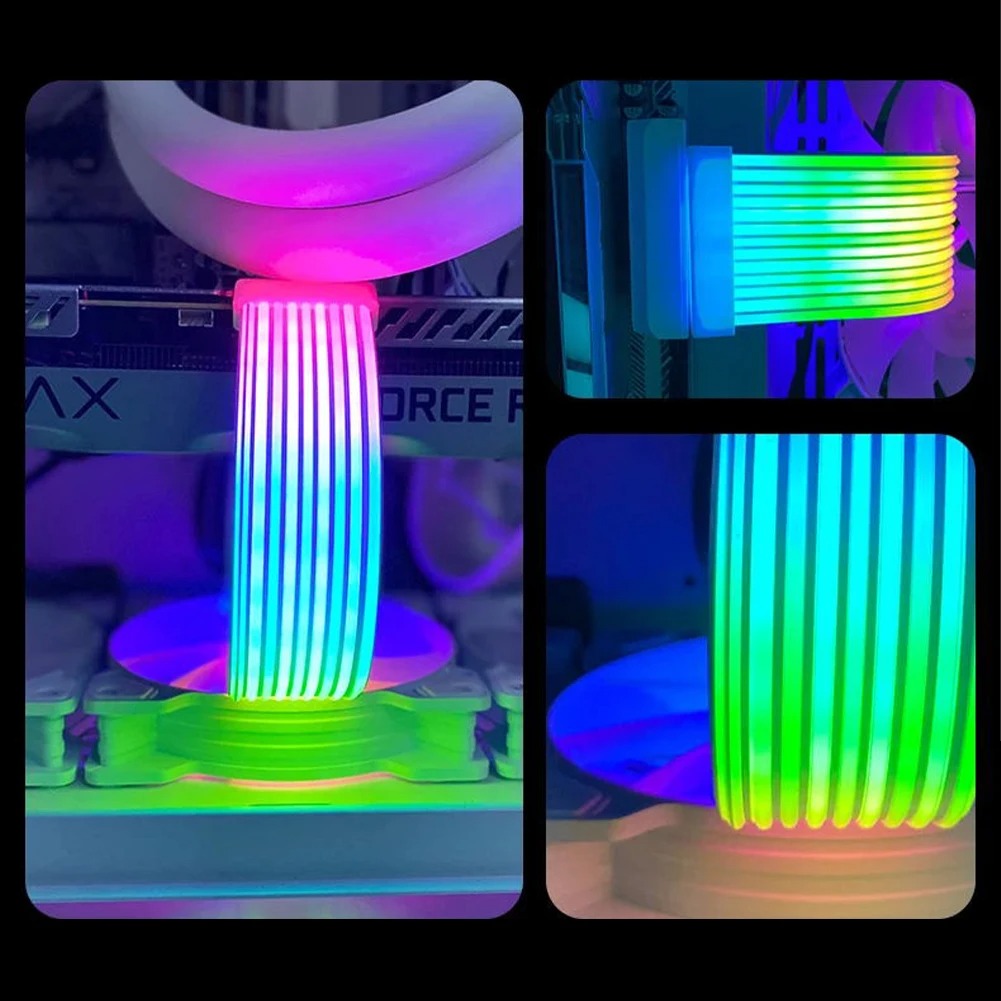 PC RGB شرائط مصباح مناسبة لكاب - مراجعة Vertical Gpu Bracket وسعره